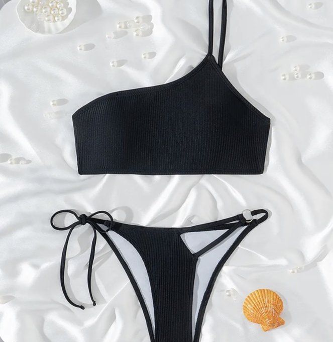 MAILLOT DE BAIN NOIR 2PIECES 