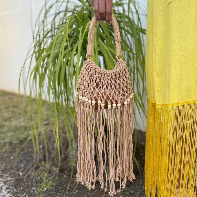 SAC A FRANGE MARRON 