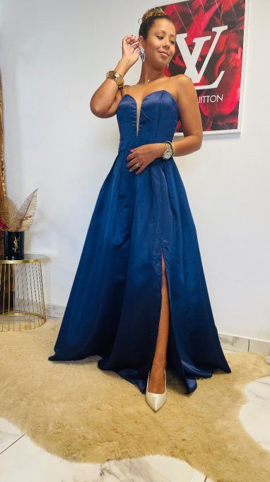 ROBE LONGUE _ BLEU ROI