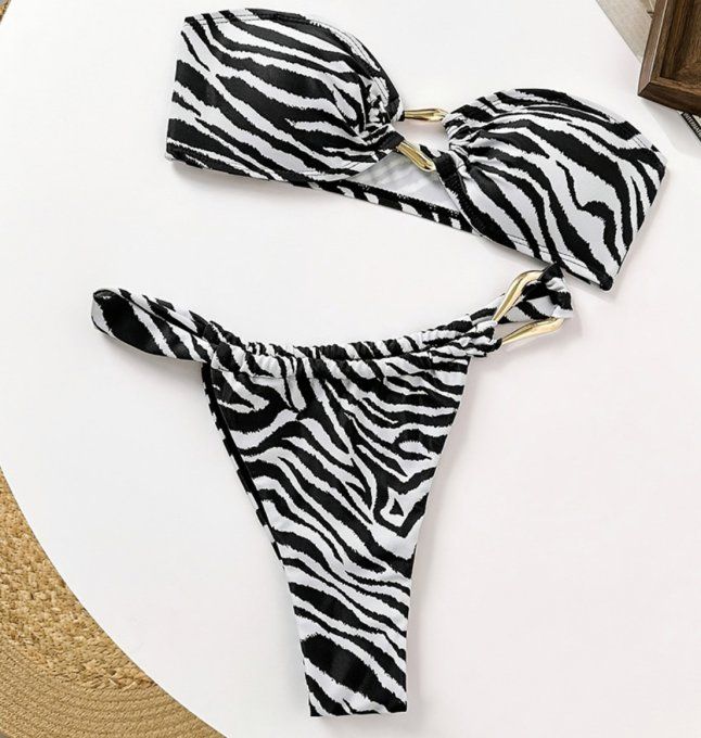 MAILLOT DE BAIN 2 PIECES /ZEBRE