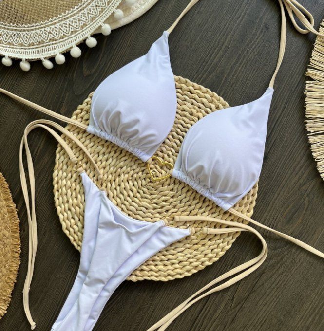 MAILLOT DE BAIN 2 PIECES / BLANC PC