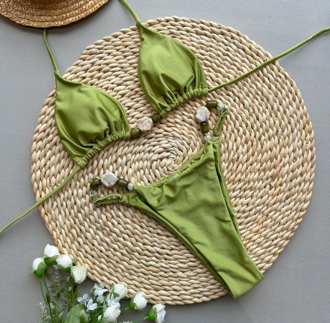 MAILLOT DE BAIN 2 PIECES / VERT