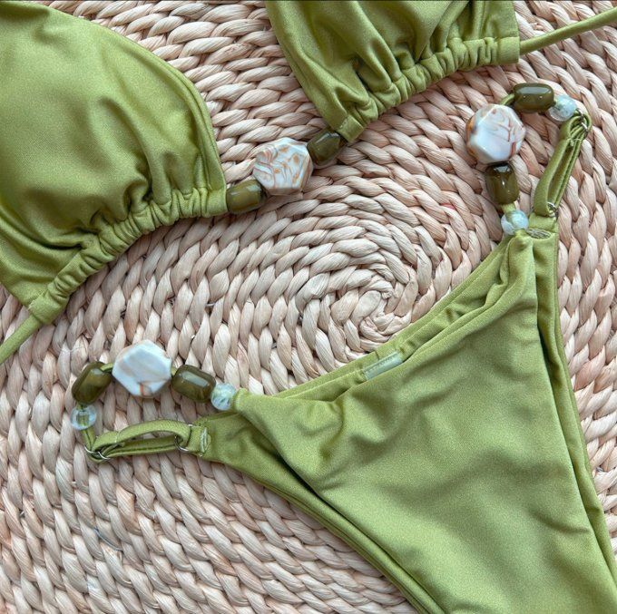 MAILLOT DE BAIN 2 PIECES / VERT
