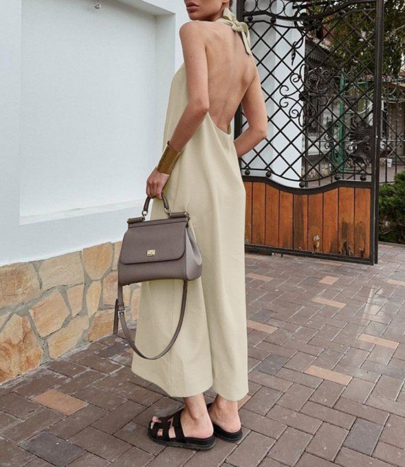 ROBE LONGUE ADCDN - BEIGE 
